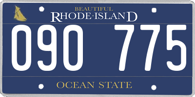 RI license plate 090775