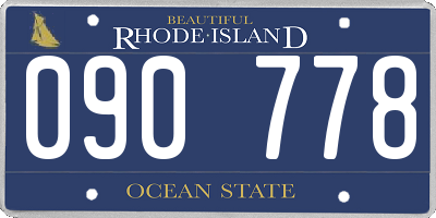 RI license plate 090778