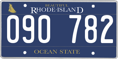 RI license plate 090782