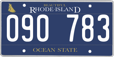 RI license plate 090783