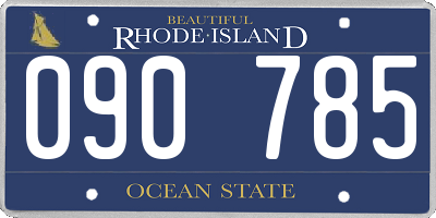 RI license plate 090785