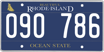RI license plate 090786