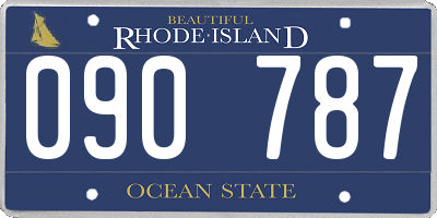RI license plate 090787
