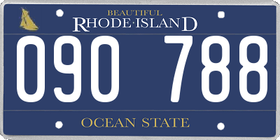 RI license plate 090788