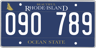 RI license plate 090789