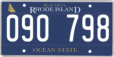 RI license plate 090798