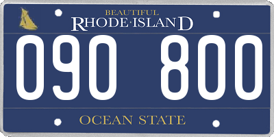 RI license plate 090800