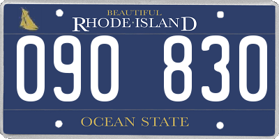 RI license plate 090830