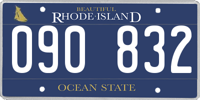 RI license plate 090832