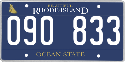 RI license plate 090833