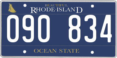 RI license plate 090834