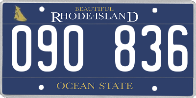 RI license plate 090836