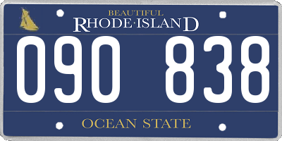 RI license plate 090838