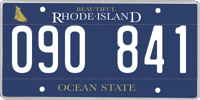 RI license plate 090841