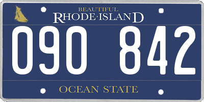 RI license plate 090842