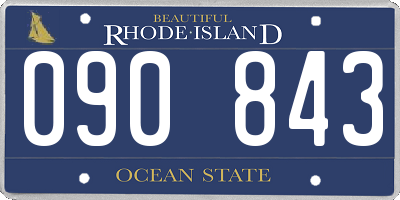 RI license plate 090843
