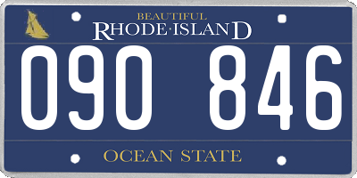 RI license plate 090846
