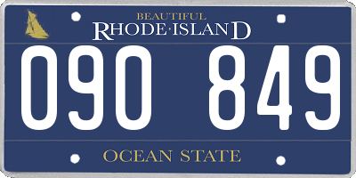 RI license plate 090849