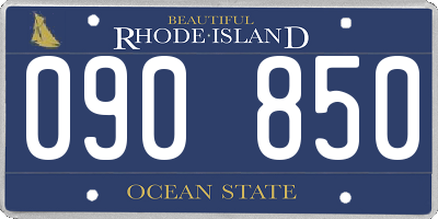 RI license plate 090850