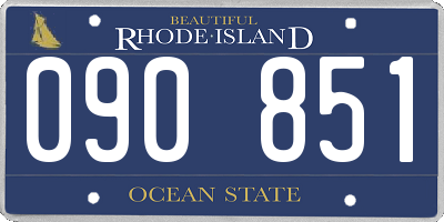 RI license plate 090851