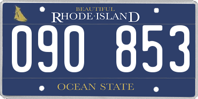 RI license plate 090853
