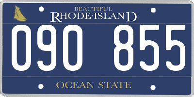 RI license plate 090855
