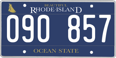 RI license plate 090857