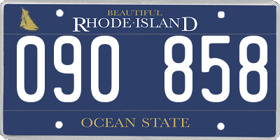 RI license plate 090858