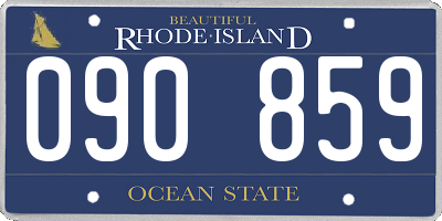RI license plate 090859