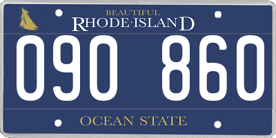 RI license plate 090860