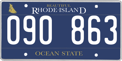 RI license plate 090863