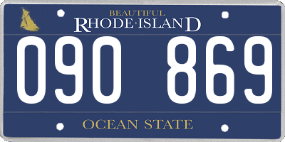 RI license plate 090869