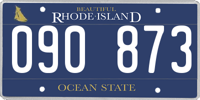 RI license plate 090873