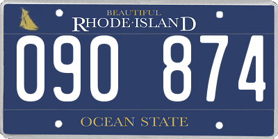 RI license plate 090874