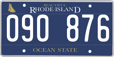 RI license plate 090876