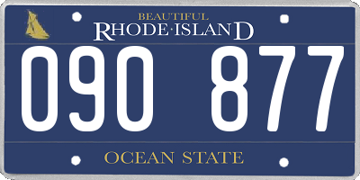 RI license plate 090877