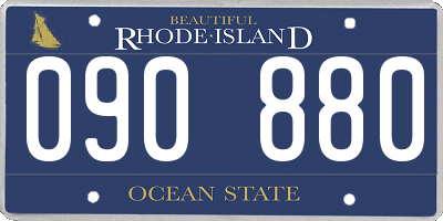 RI license plate 090880