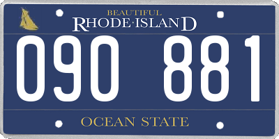 RI license plate 090881