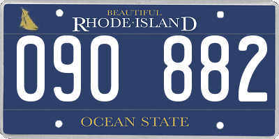 RI license plate 090882