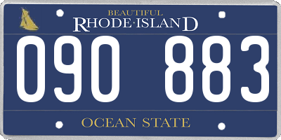 RI license plate 090883