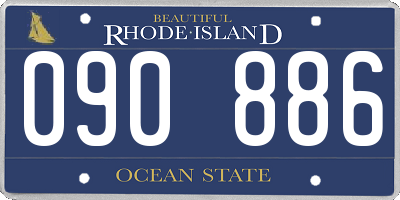 RI license plate 090886