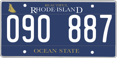 RI license plate 090887