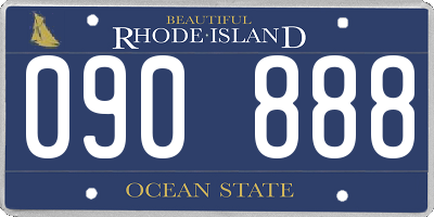 RI license plate 090888