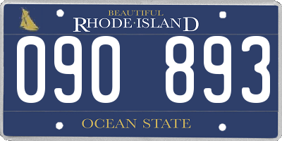 RI license plate 090893