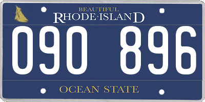 RI license plate 090896