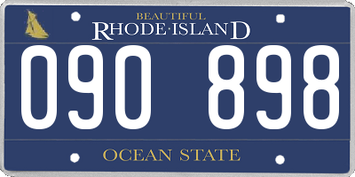 RI license plate 090898