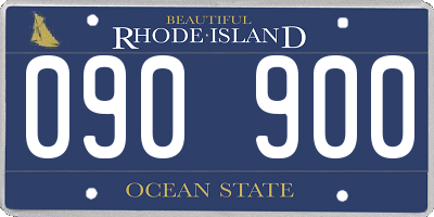 RI license plate 090900