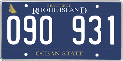 RI license plate 090931
