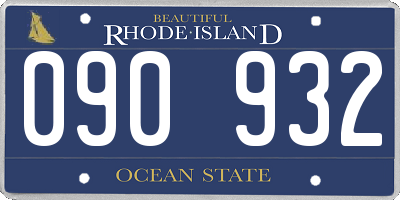 RI license plate 090932