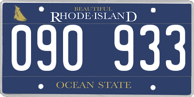RI license plate 090933